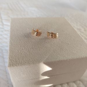 Croissant 14k Gold Earrings